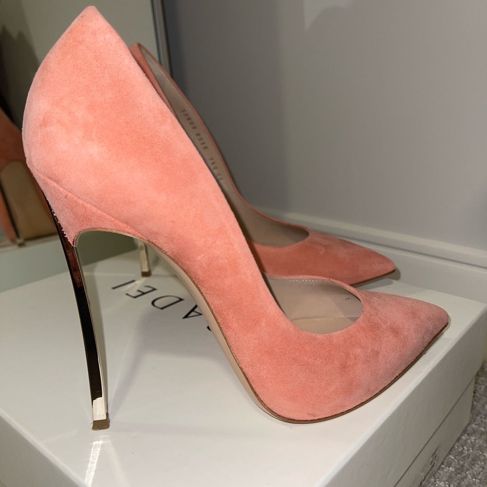 Casadei Blade techno decollete peach/light pink pumps - Picture 11 of 13